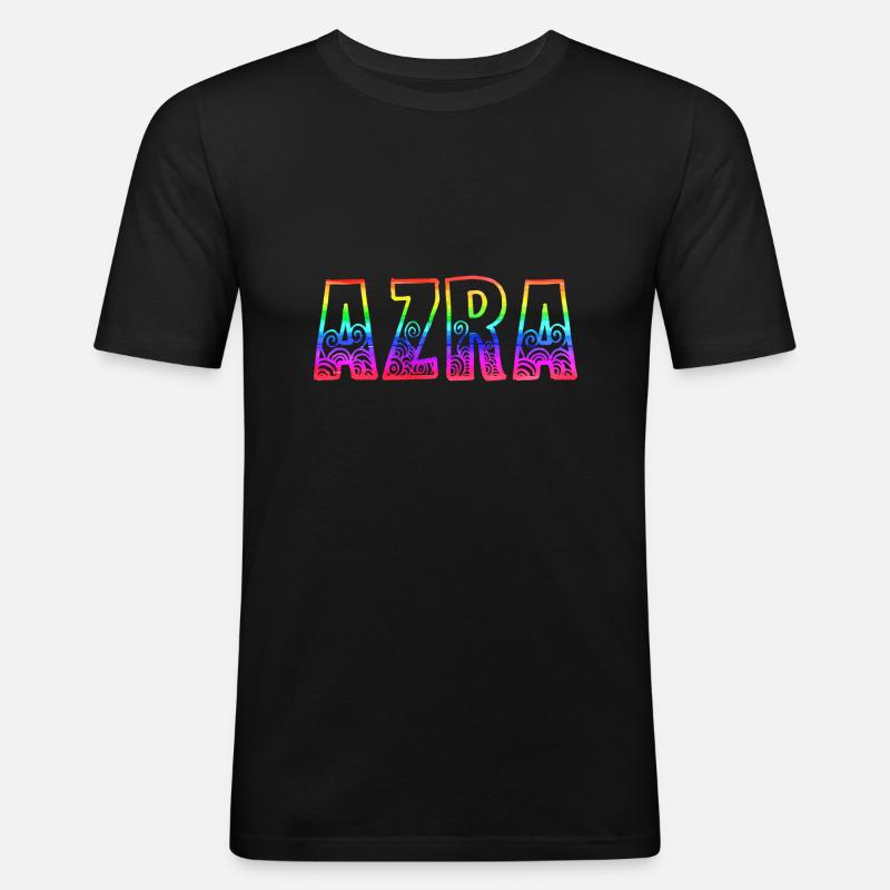 azra rs regenbogen - Männer Slim Fit T-Shirt - Schwarz