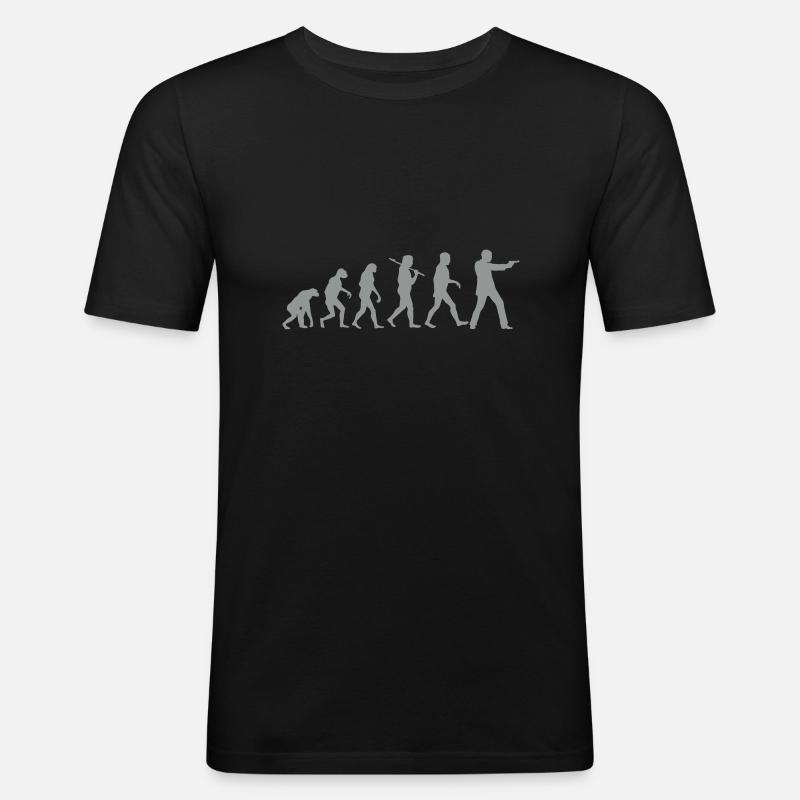 BondEvolution - Männer Slim Fit T-Shirt - Schwarz
