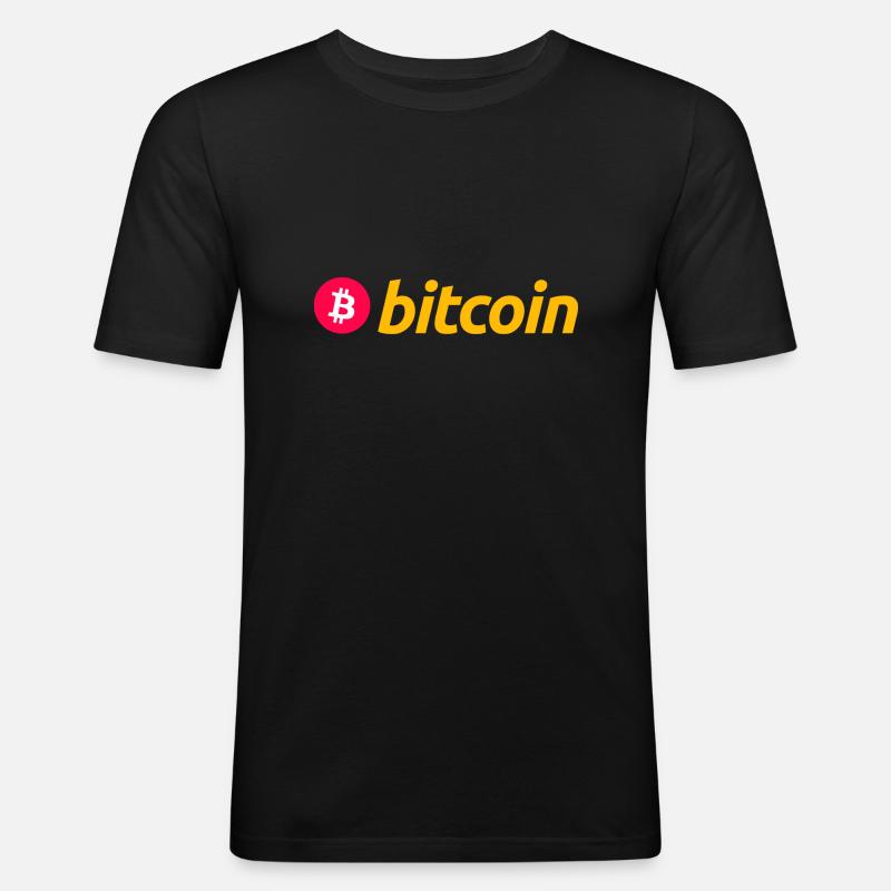 Bitcoin (Bitcoin) - Männer Slim Fit T-Shirt - Schwarz