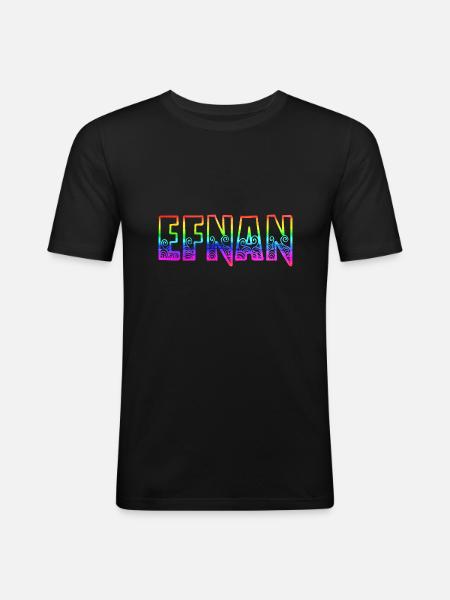 EFNAN RS Rainbow - Men's Slim Fit T-Shirt - black