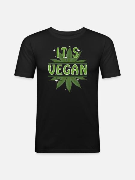 HEMP ITS VEGAN - Men's Slim Fit T-Shirt - black