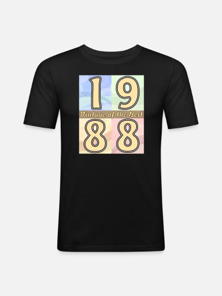 BIRTHDAY YEAR 1988 - Men's Slim Fit T-Shirt - black