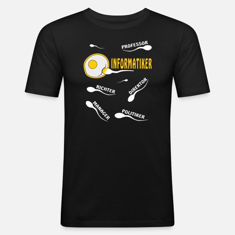 INFORMATIKER - Männer Slim Fit T-Shirt - Schwarz