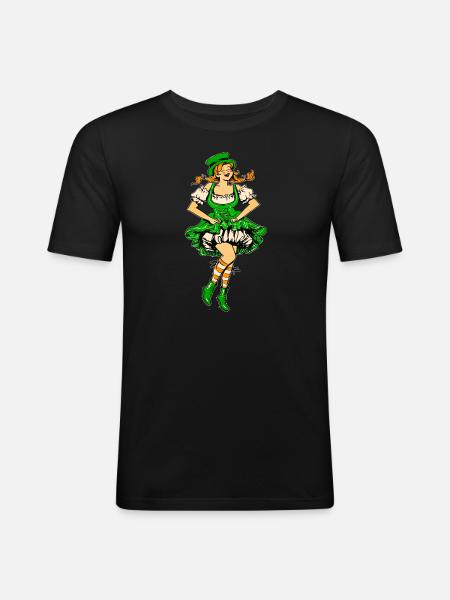 JOURNÉE DE MME SAINT-PATRICK - T-shirt près du corps Homme - noir