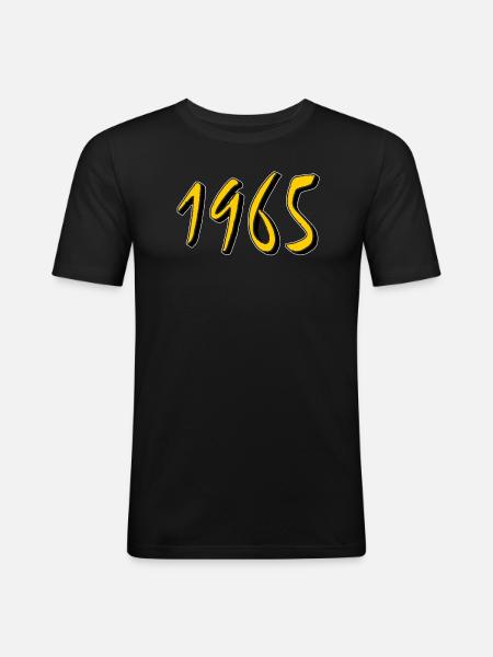 BIRTHDAY YEAR 1965 - Men's Slim Fit T-Shirt - black