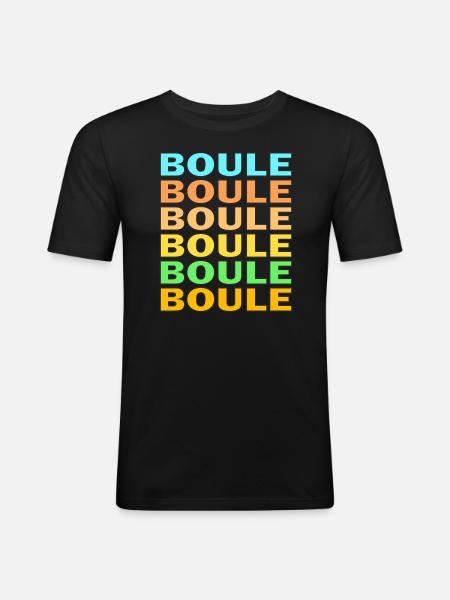 BOULES - Men's Slim Fit T-Shirt - black