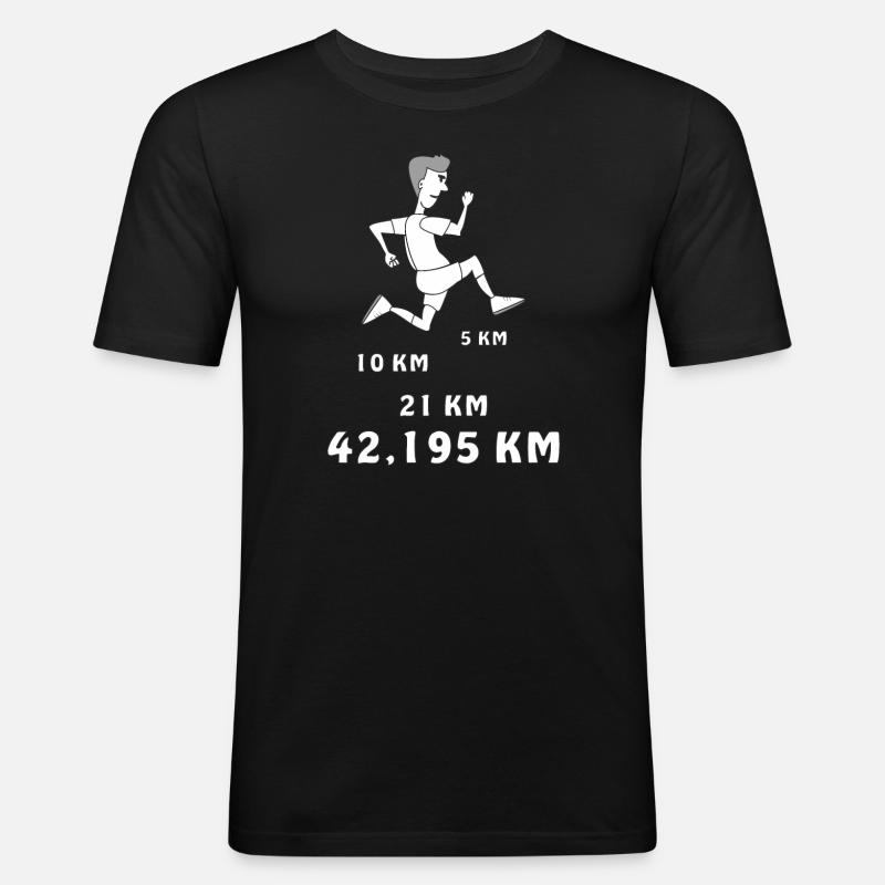 LÄUFER - Männer Slim Fit T-Shirt - Schwarz