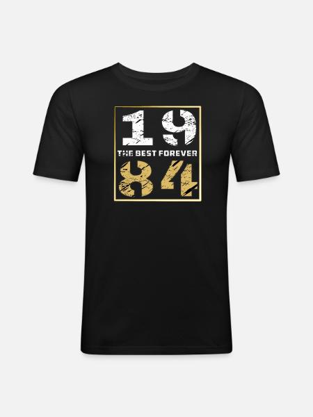 THE BEST FOREVER 1984 - Men's Slim Fit T-Shirt - black