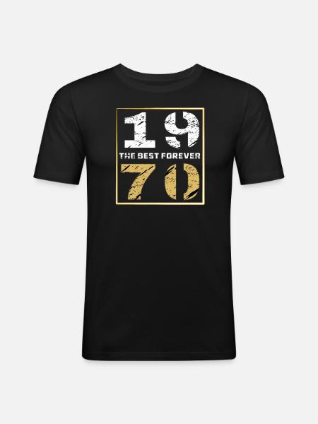 THE BEST FOREVER 1970 - Men's Slim Fit T-Shirt - black