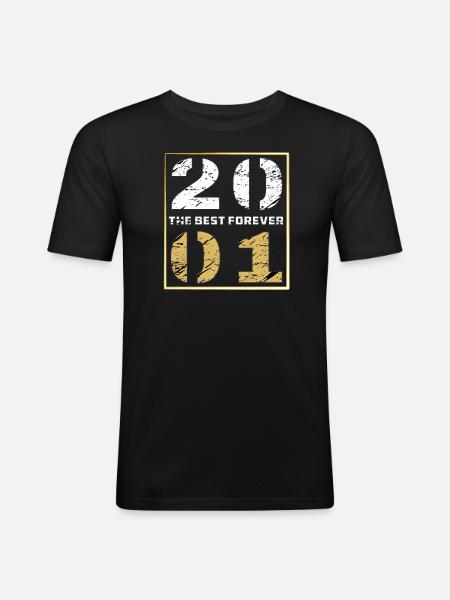 THE BEST FOREVER 2001 - Men's Slim Fit T-Shirt - black