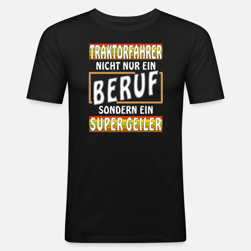 Beruf Traktorfahrer - Männer Slim Fit T-Shirt - Schwarz
