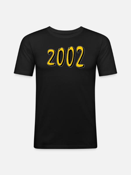 BIRTHDAY YEAR 2002 - Men's Slim Fit T-Shirt - black