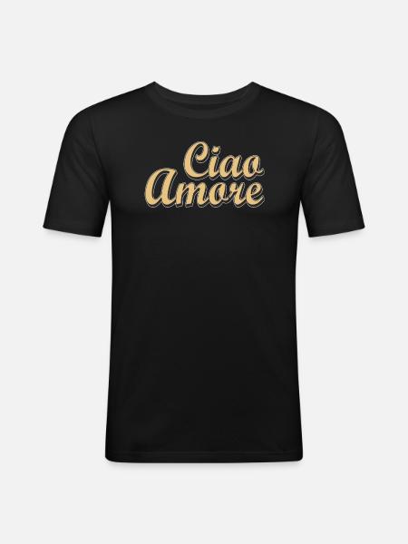 Ciao Amore - Men's Slim Fit T-Shirt - black