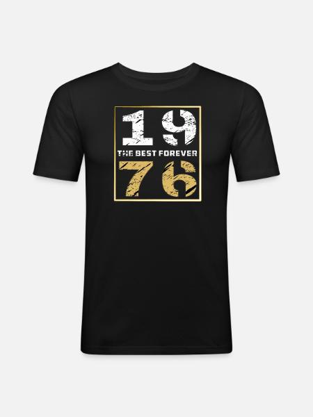 THE BEST FOREVER 1976 - Men's Slim Fit T-Shirt - black