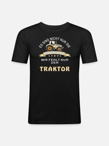 TRAKTOR LANDWIRT - Männer Slim Fit T-Shirt - Schwarz