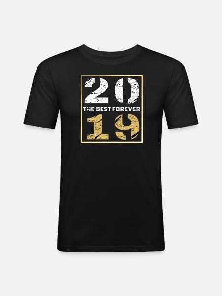 THE BEST FOREVER 2019 - Men's Slim Fit T-Shirt - black