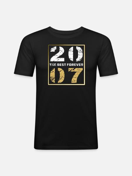 THE BEST FOREVER 2007 - Men's Slim Fit T-Shirt - black