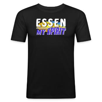NOURRITURE MON - T-shirt près du corps Homme - noir - Devant - Nik (191cm)