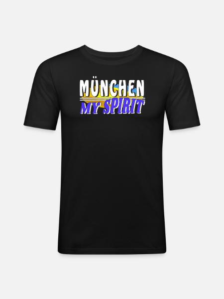 MUNICH MON - T-shirt près du corps Homme - noir