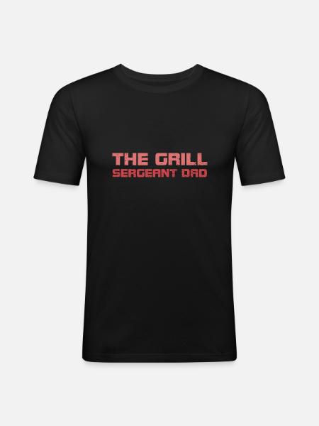 The Grill Sergeant Dad - Men's Slim Fit T-Shirt - black