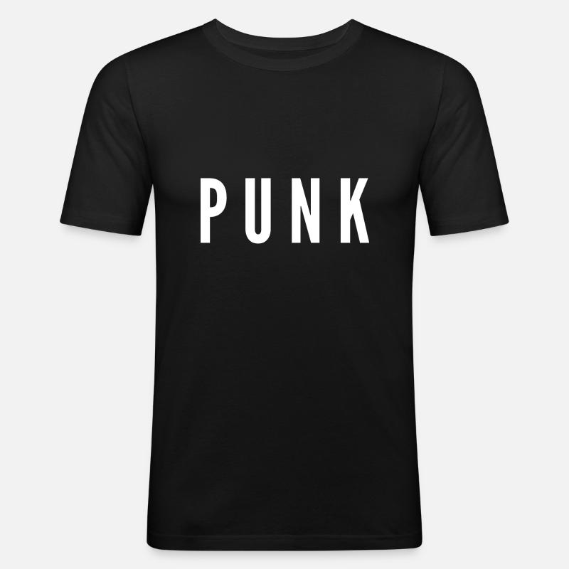 Punk - Männer Slim Fit T-Shirt - Schwarz