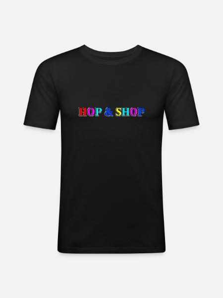 Hop and Shop - Men's Slim Fit T-Shirt - black