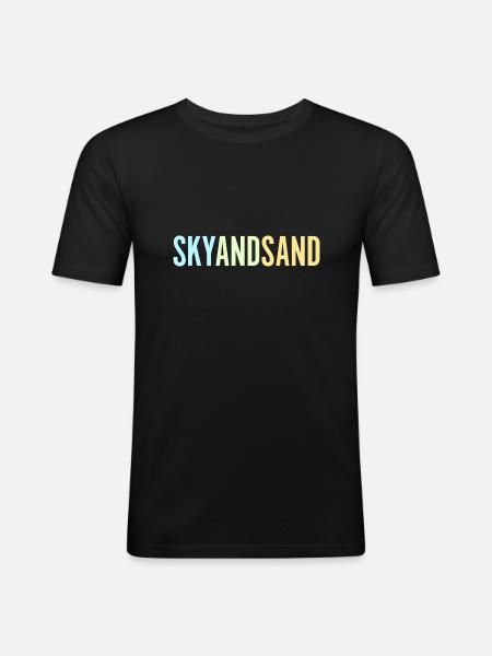 Sky And Sand - Männer Slim Fit T-Shirt - Schwarz