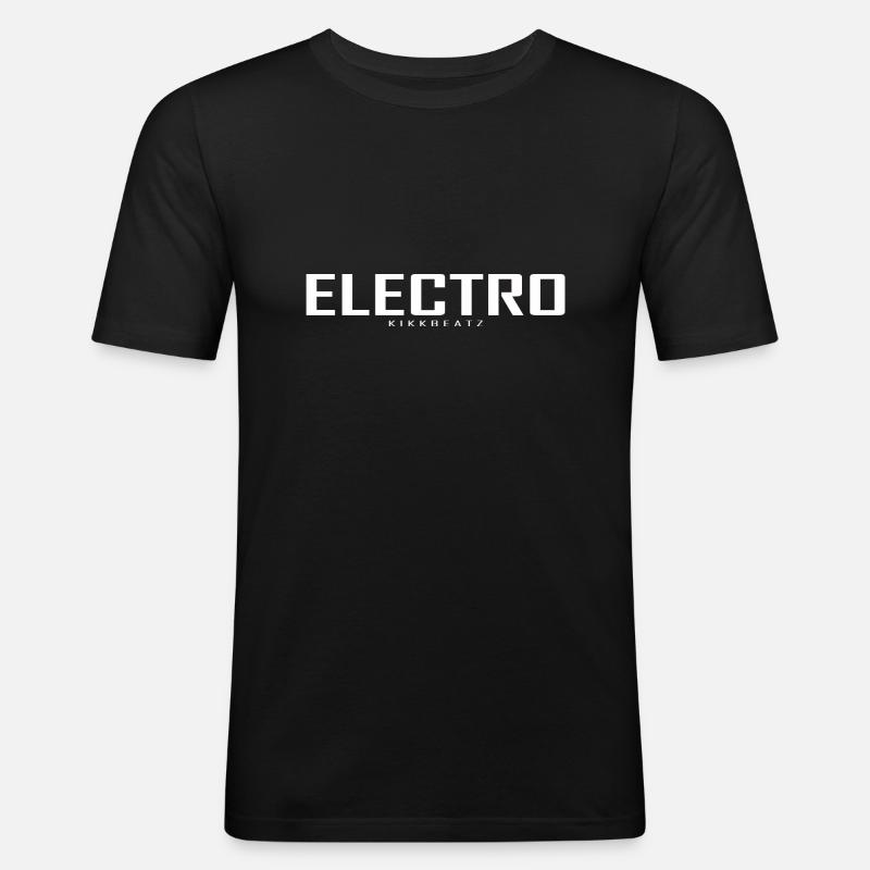 Electro - Männer Slim Fit T-Shirt - Schwarz