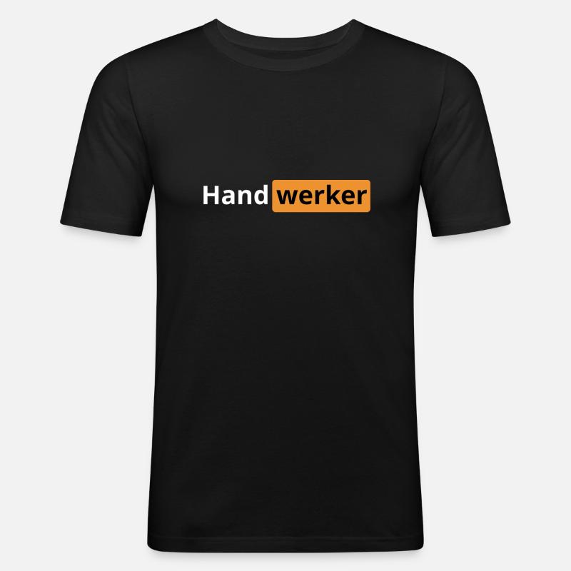 HANDWERKER - Männer Slim Fit T-Shirt - Schwarz