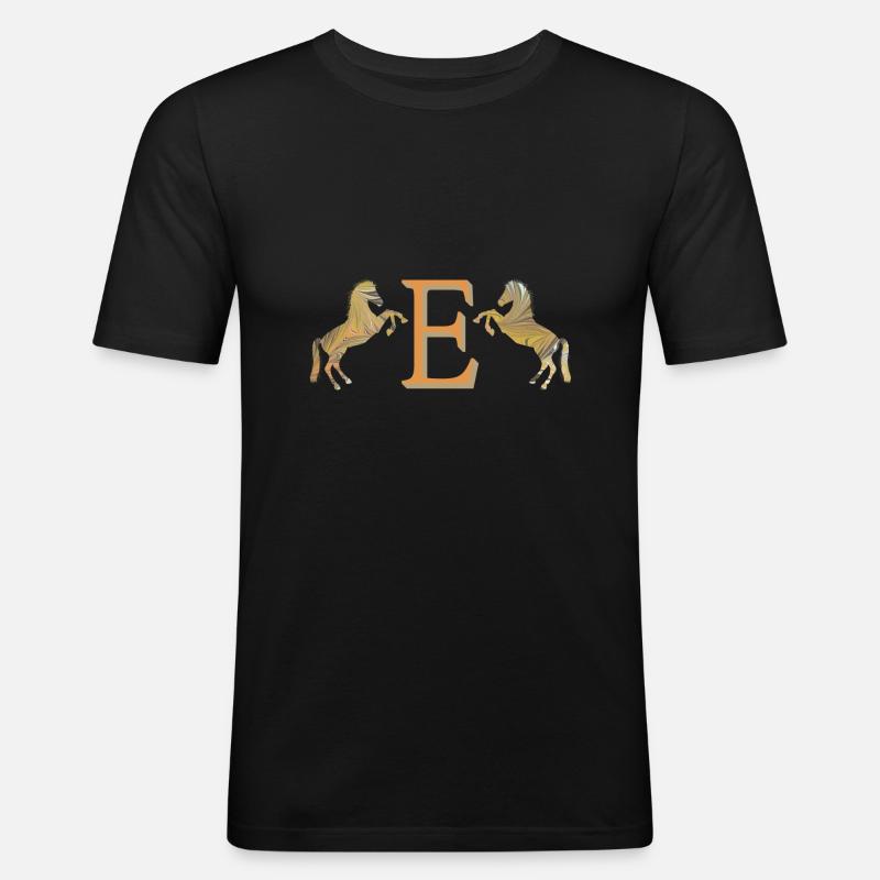 horses e 113 e - Men's Slim Fit T-Shirt - black