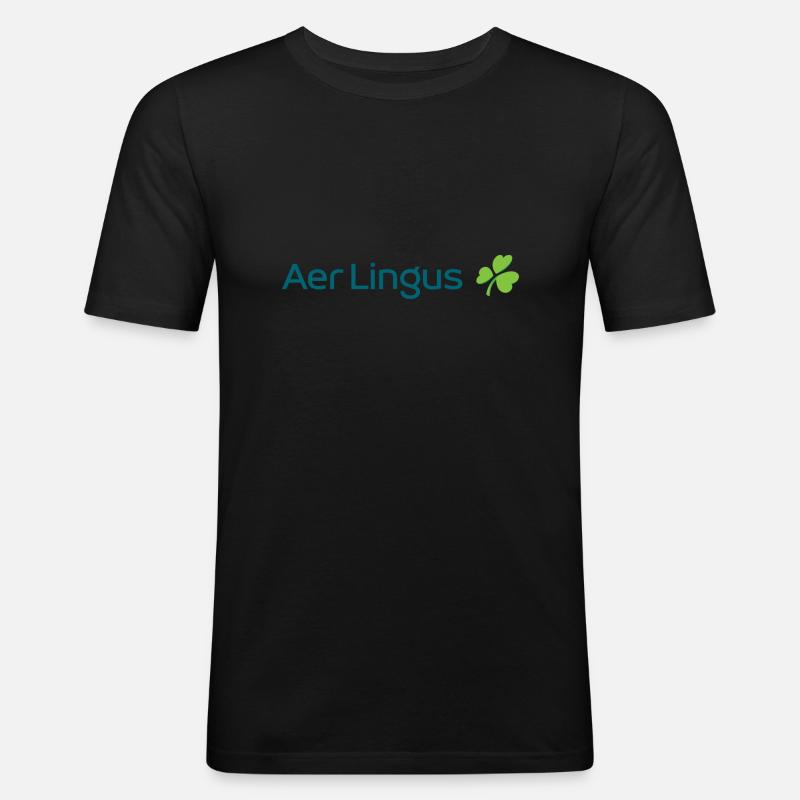 Aer Lingus - Männer Slim Fit T-Shirt - Schwarz