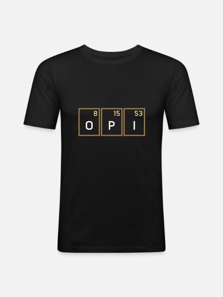Sauerstoff, Phosphor, Iod - Männer Slim Fit T-Shirt - Schwarz
