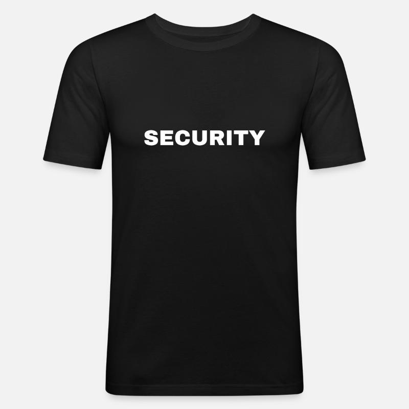 Security - Männer Slim Fit T-Shirt - Schwarz