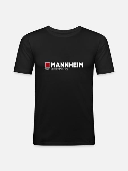 Mannheim Monnem Mannheimat - Men's Slim Fit T-Shirt - black