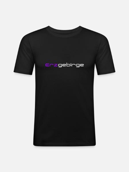 Erzgebirge - Männer Slim Fit T-Shirt - Schwarz