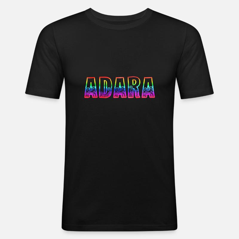 adara rs rainbow - Men's Slim Fit T-Shirt - black