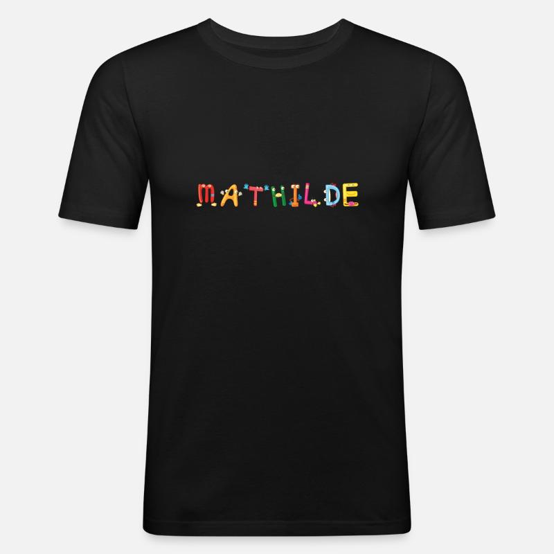 Mathilde - Männer Slim Fit T-Shirt - Schwarz