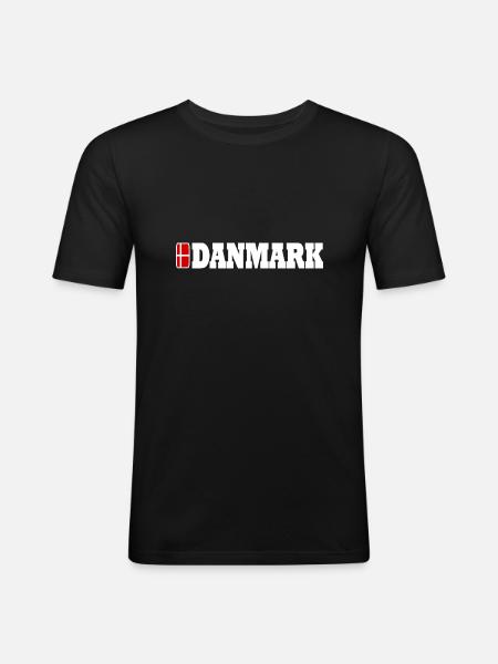 Denmark - Herre Slim Fit T-Shirt - sort