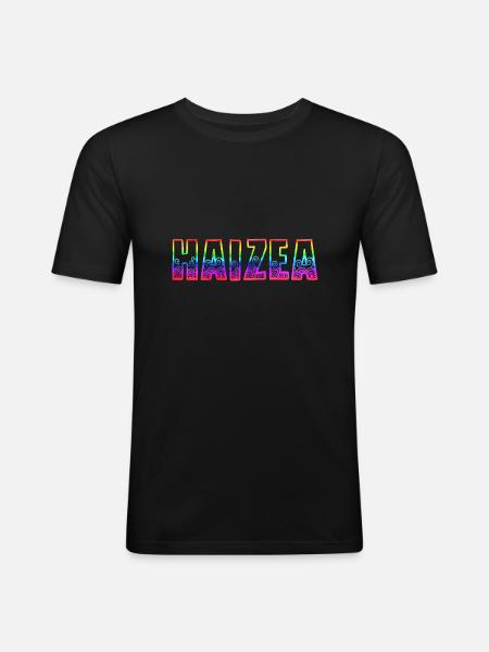 Haizea RS Rainbow - Men's Slim Fit T-Shirt - black