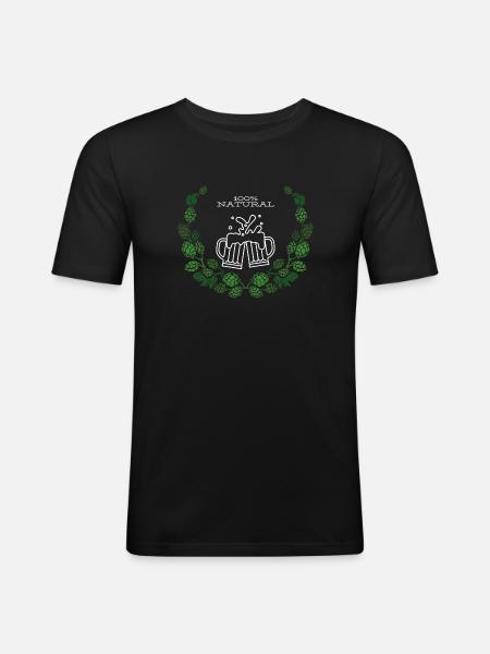 Hops natural - Men's Slim Fit T-Shirt - black
