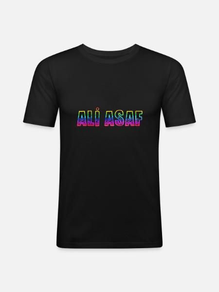 Ali Asaf RS Rainbow - Men's Slim Fit T-Shirt - black