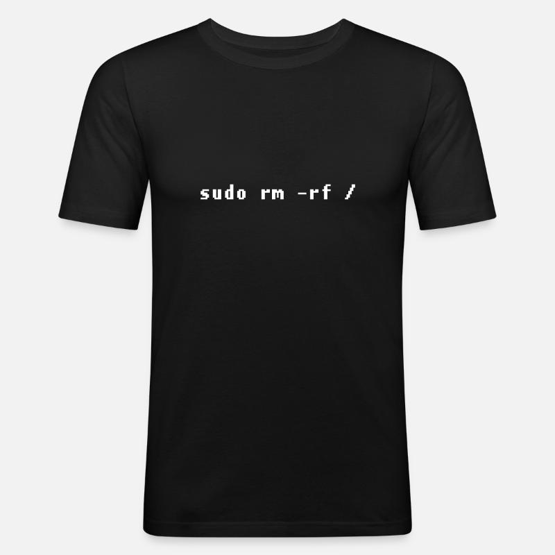 Funny Linux Admin Design - Men's Slim Fit T-Shirt - black