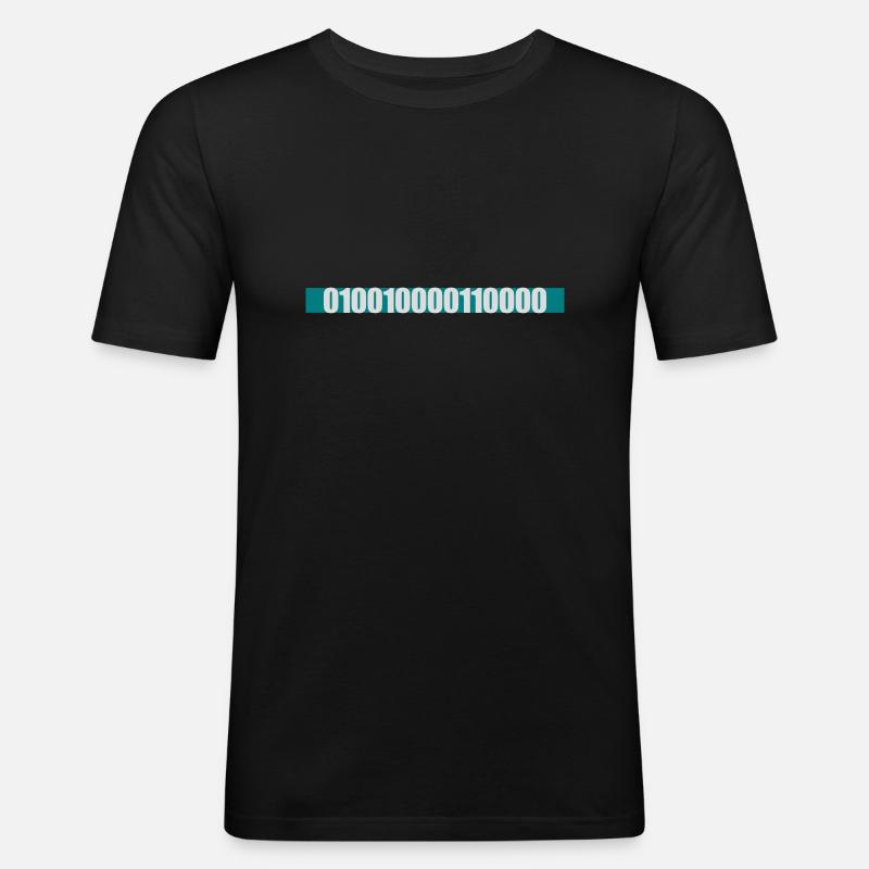 Binär Code Programm Sprache - Männer Slim Fit T-Shirt - Schwarz