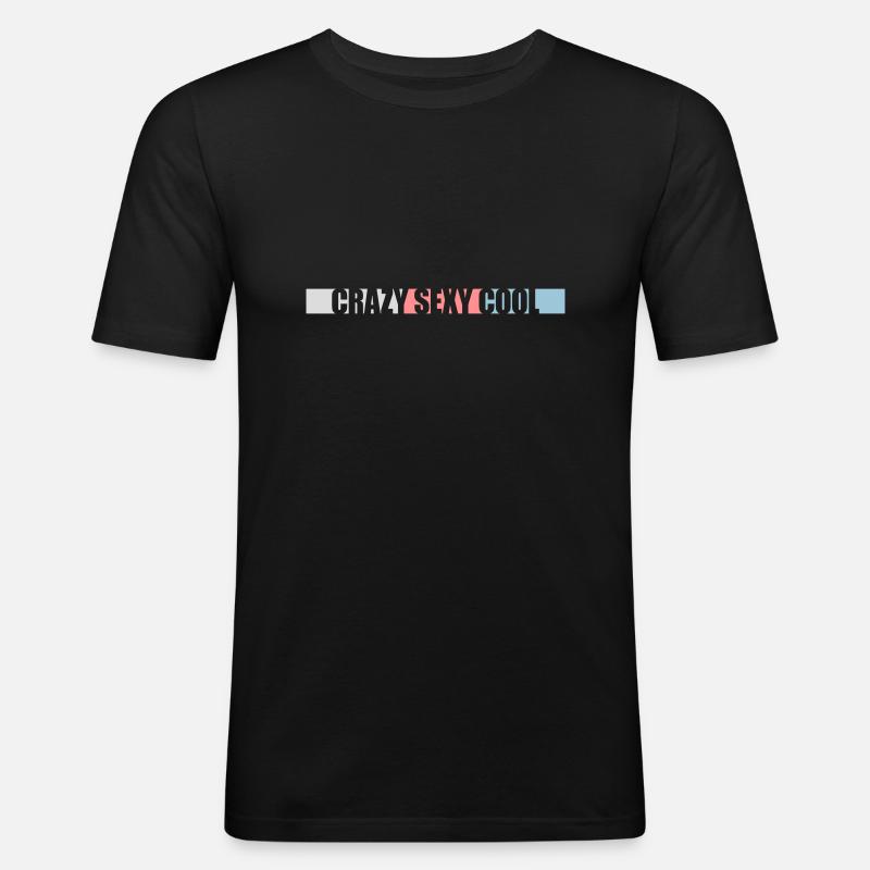 crazy sexy cool design - Men's Slim Fit T-Shirt - black