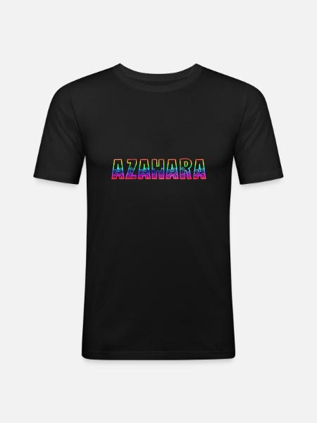 Azahara RS Rainbow - Men's Slim Fit T-Shirt - black