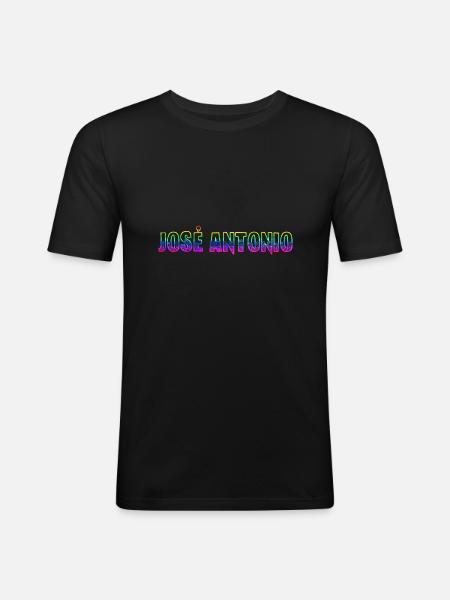José Antonio RS Rainbow - Men's Slim Fit T-Shirt - black