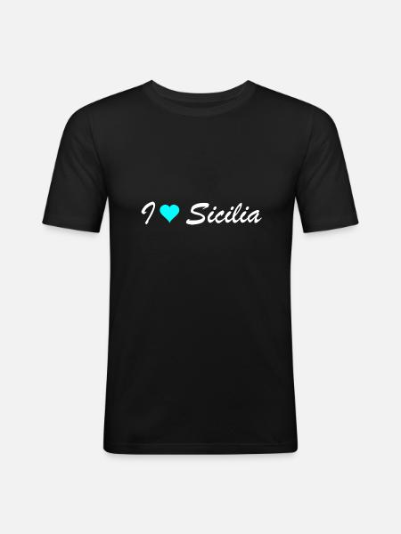 Sicily - Men's Slim Fit T-Shirt - black