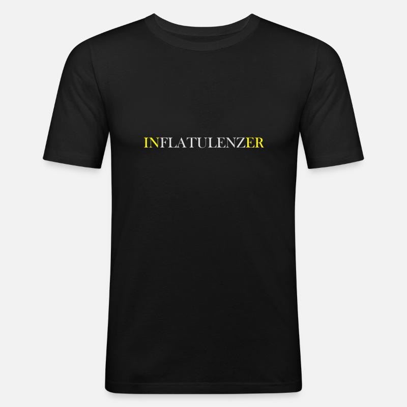 Inflatulenzer - Männer Slim Fit T-Shirt - Schwarz