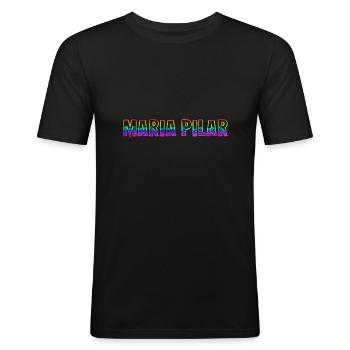 Maria Pilar RS Rainbow - Men's Slim Fit T-Shirt - black - Front - Nik (191cm)