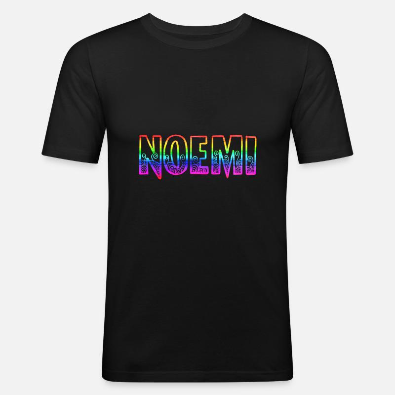 noemi rs regenbogen - Männer Slim Fit T-Shirt - Schwarz